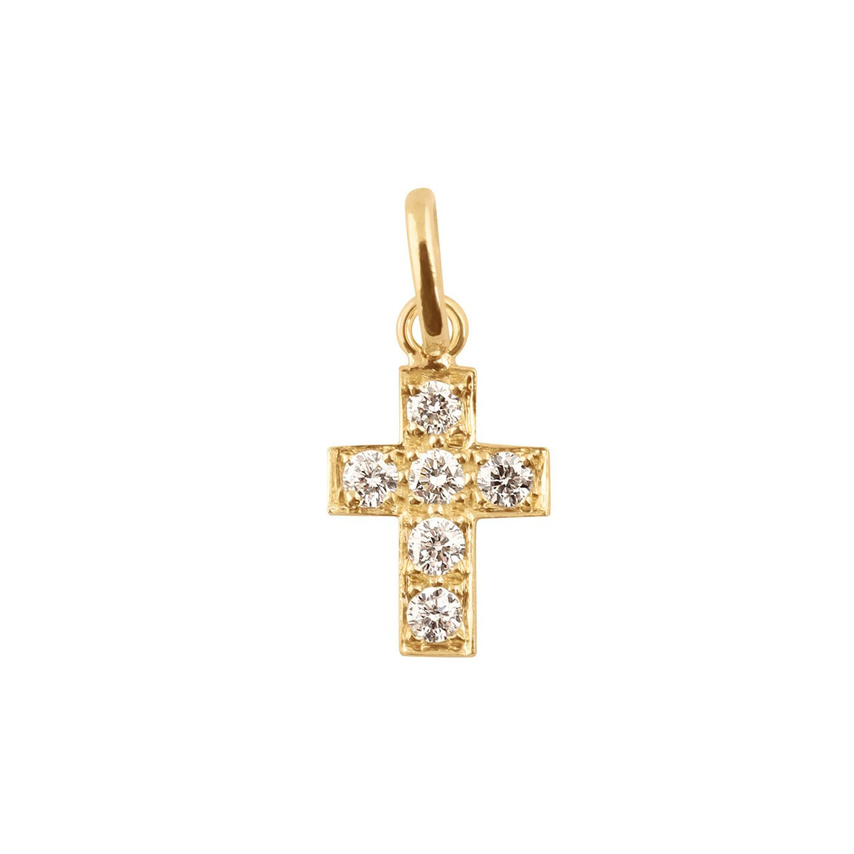 Cross diamond Pendant, Yellow Gold