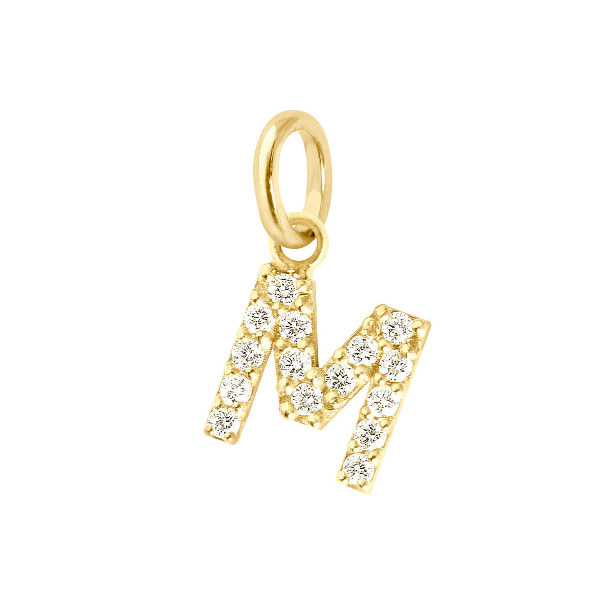 Gold pendant letter on sale m