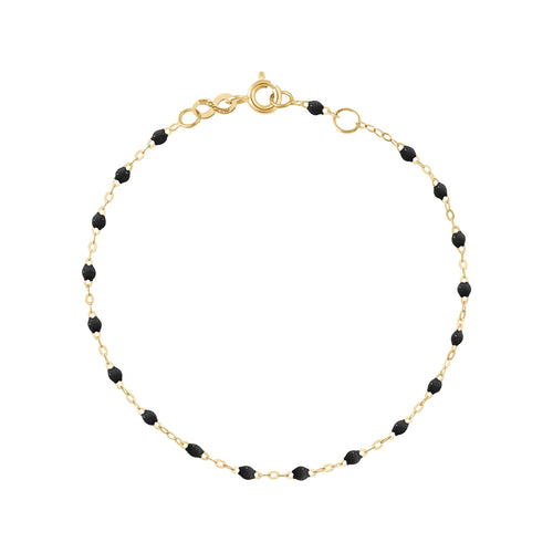 Gigi Clozeau - Classic Gigi Black Anklet, Yellow Gold, 9.4