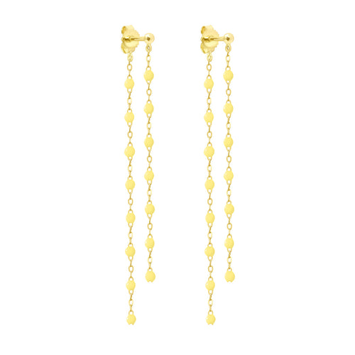 Gigi Clozeau - Classic Gigi dangling Mimosa earrings, Yellow Gold