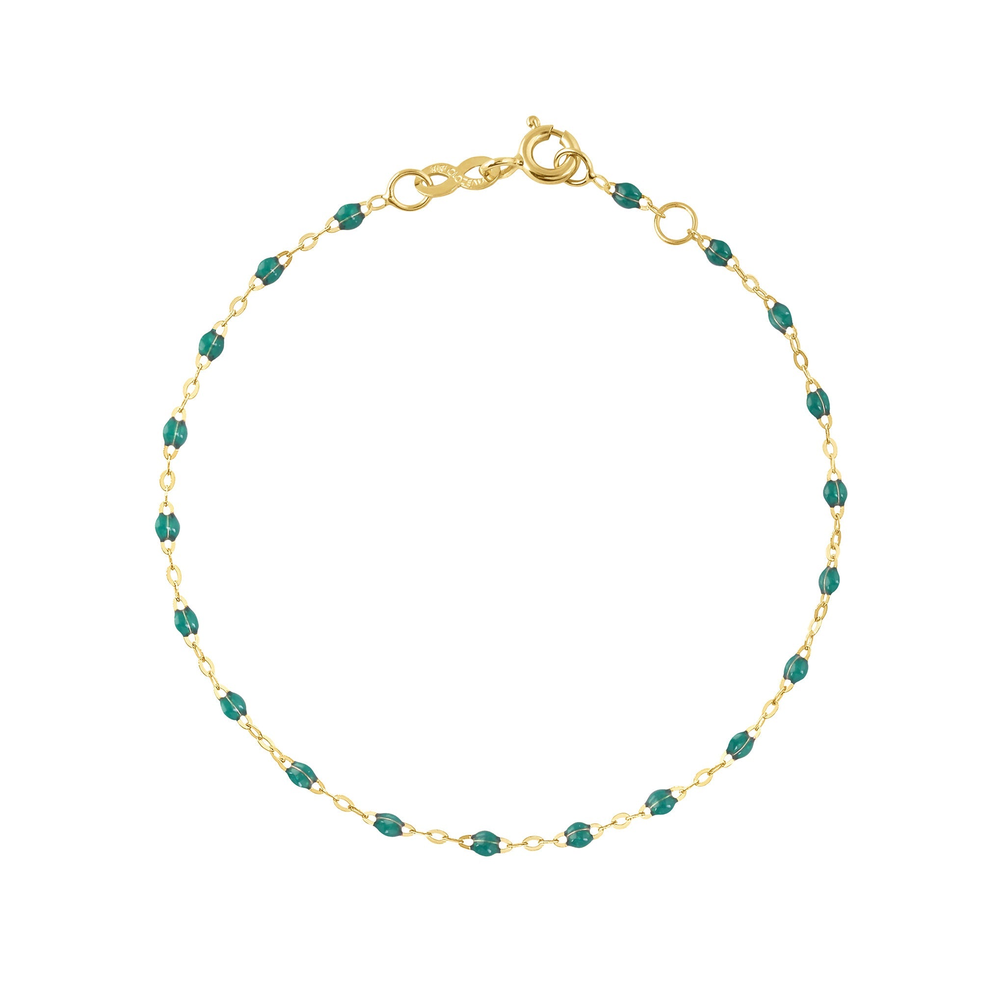 Gigi Clozeau - Classic Gigi Emerald Anklet, Yellow Gold, 9.4"