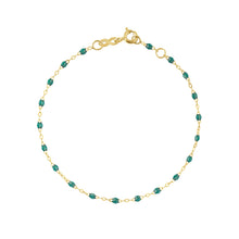 Gigi Clozeau - Classic Gigi Emerald Anklet, Yellow Gold, 9.4"