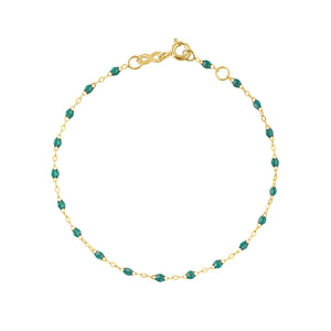 Gigi Clozeau - Classic Gigi Emerald Anklet, Yellow Gold, 9.4"