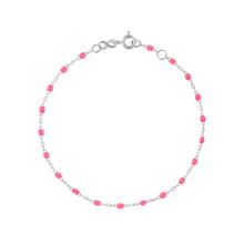 Gigi Clozeau - Classic Gigi Pink Anklet, White Gold, 9.4"