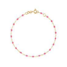 Gigi Clozeau - Classic Gigi Pink Anklet, Yellow Gold, 9.4"