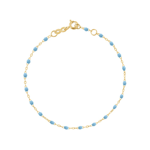 Gigi Clozeau - Classic Gigi Turquoise Anklet, Yellow Gold, 9.4