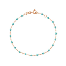 Gigi Clozeau - Classic Gigi Turquoise Green Anklet, Rose Gold, 9.4"