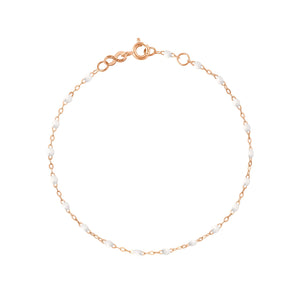 Gigi Clozeau - Classic Gigi White Anklet, Rose Gold, 9.4"