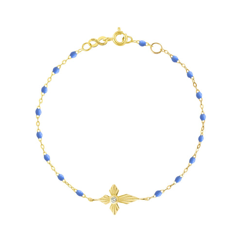 Gigi Clozeau - Croix Lumière Bleuet diamond Bracelet, Yellow Gold, 6.7