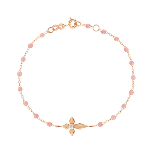 Gigi Clozeau - Croix Lumière Blush Diamond Bracelet, Rose Gold, 6.7