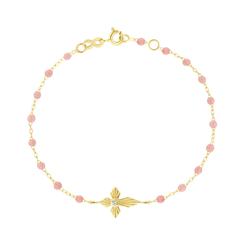 Gigi Clozeau - Croix Lumière Blush Diamond Bracelet, Yellow Gold, 6.7