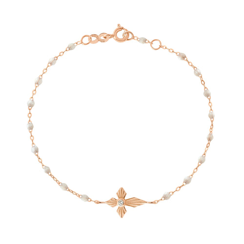 Gigi Clozeau - Croix Lumière Opal Diamond Bracelet, Rose Gold, 6.7