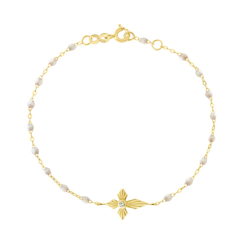 Gigi Clozeau - Croix Lumière Opal Diamond Bracelet, Yellow Gold, 6.7