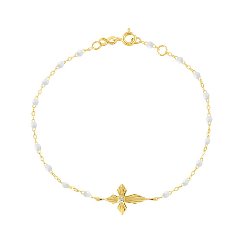 Gigi Clozeau - Croix Lumière White Diamond Bracelet, Yellow Gold, 6.7