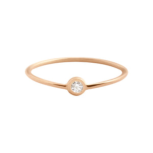 Gigi Clozeau - Dot Diamond Ring, Rose Gold, Size 5.25