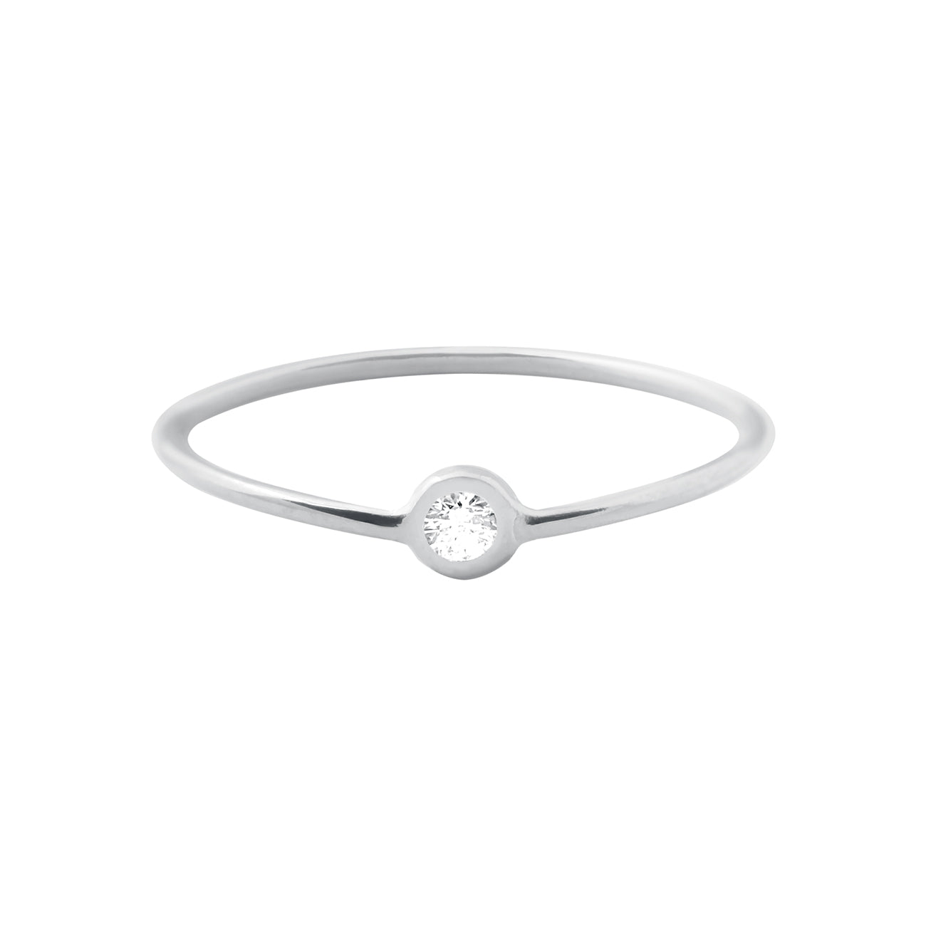 Gigi Clozeau - Dot Diamond Ring, White Gold, Size 6.25