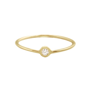 Gigi Clozeau - Dot Diamond Ring, Yellow Gold, Size 6.75