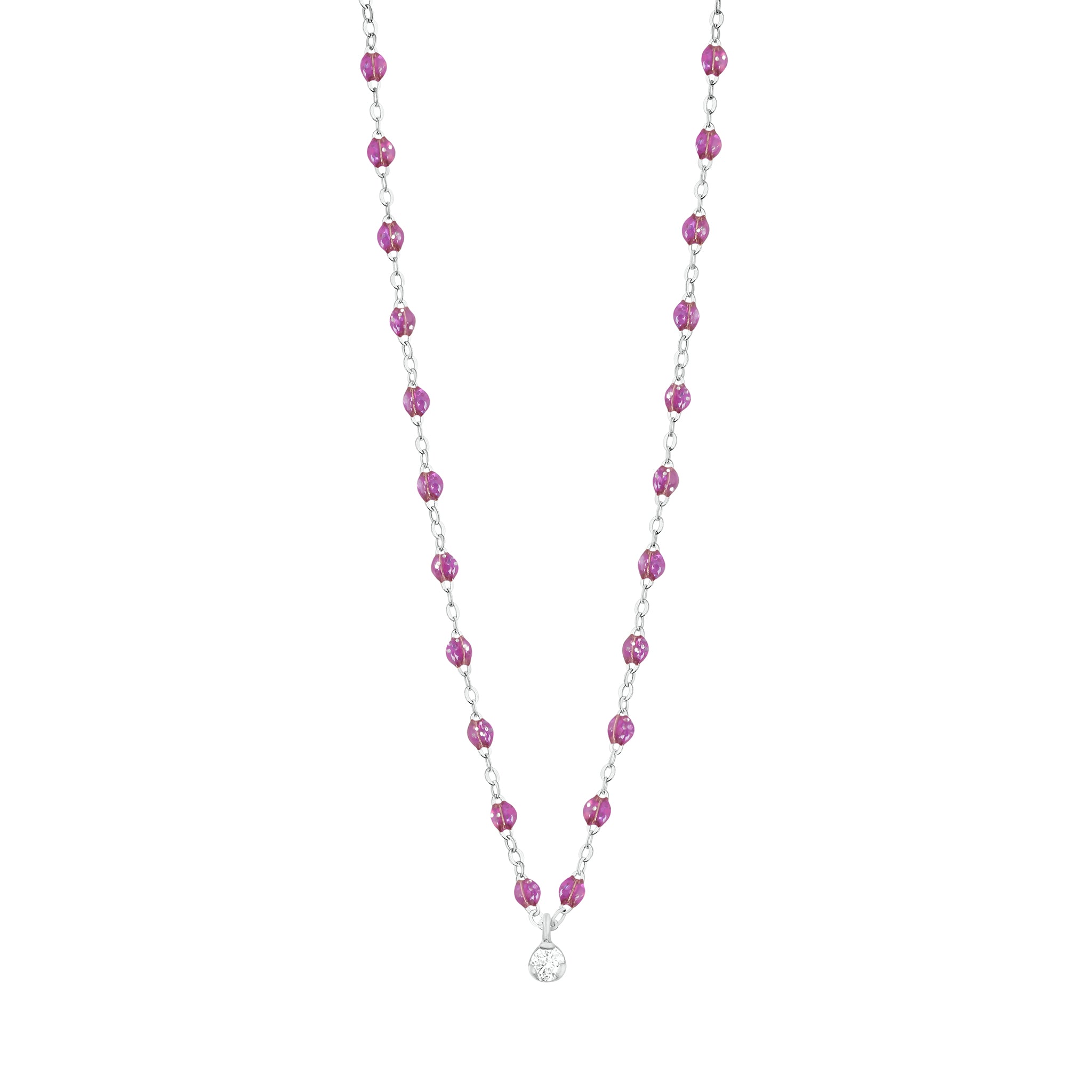 Gigi Clozeau - Gigi Supreme Classic 1 Diamond Necklace, Galaxy, White Gold, 16.5"