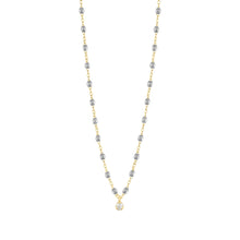 Gigi Clozeau - Gigi Supreme Classic 1 Diamond Necklace, Silver, Yellow Gold, 16.5"