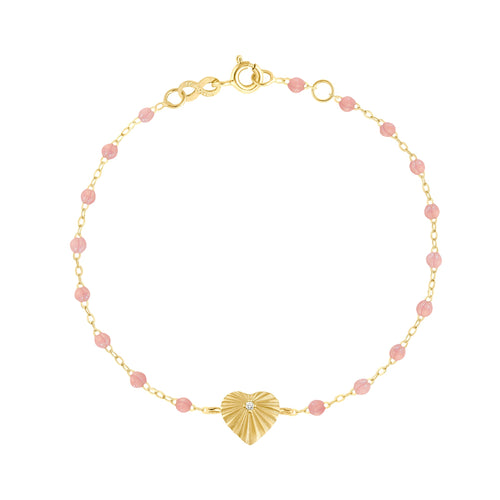 Gigi Clozeau - Heart Lumière Blush Diamond Bracelet, Yellow Gold, 6.7