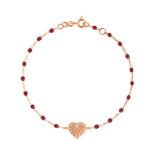 Gigi Clozeau - Heart Lumière Cherry Diamond Bracelet, Rose Gold, 6.7"