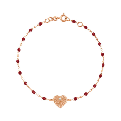 Gigi Clozeau - Heart Lumière Cherry Diamond Bracelet, Rose Gold, 6.7