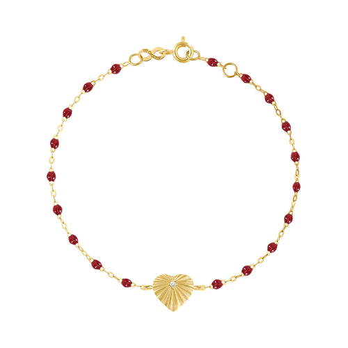 Gigi Clozeau - Heart Lumière Cherry Diamond Bracelet, Yellow Gold, 6.7