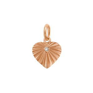 Gigi Clozeau - Heart Lumière Diamond Pendant, Rose Gold