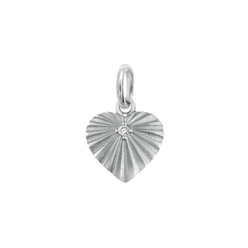 Gigi Clozeau - Heart Lumière Diamond Pendant, White Gold