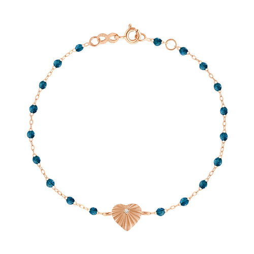 Gigi Clozeau - Heart Lumière Jungle Diamond Bracelet, Rose Gold, 6.7