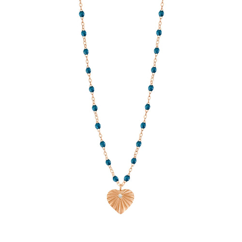 Gigi Clozeau - Heart Lumière Jungle Diamond Necklace, Rose Gold, 16.5