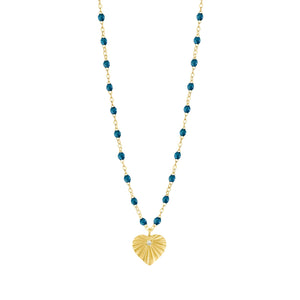 Gigi Clozeau - Heart Lumière Jungle Diamond Necklace, Yellow Gold, 16.5"