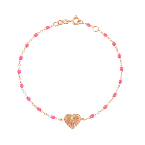 Gigi Clozeau - Heart Lumière Pink Diamond Bracelet, Rose Gold, 6.7