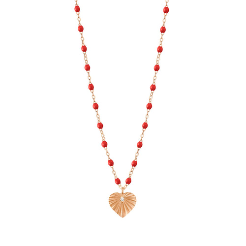 Gigi Clozeau - Heart Lumière Poppy Diamond Necklace, Rose Gold, 16.5