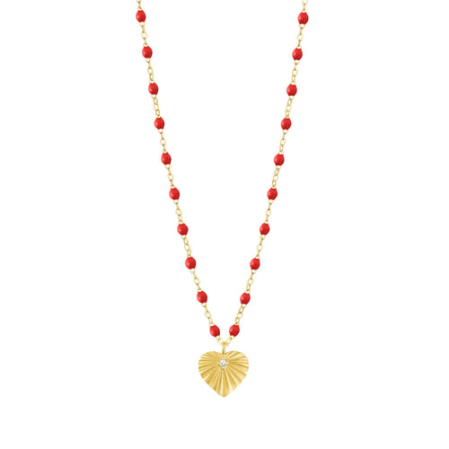 Gigi Clozeau - Heart Lumière Poppy Diamond Necklace, Yellow Gold, 16.5