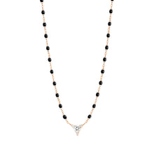 Gigi Clozeau - Kosmos Black Necklace, Rose Gold, 16.5"