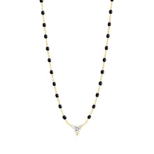 Gigi Clozeau - Kosmos Black Necklace, Yellow Gold, 16.5"