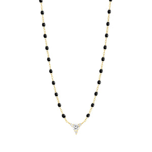 Gigi Clozeau - Kosmos Black Necklace, Yellow Gold, 16.5"