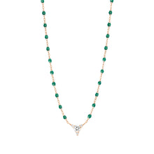 Gigi Clozeau - Kosmos Emerald Necklace, Rose Gold, 16.5"