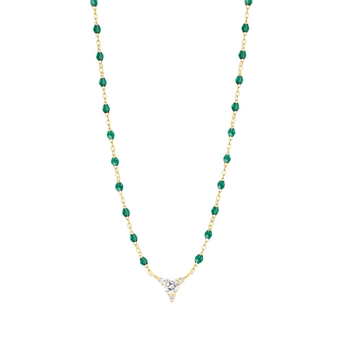 Gigi Clozeau - Kosmos Emerald Necklace, Yellow Gold, 16.5