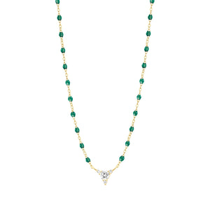 Gigi Clozeau - Kosmos Emerald Necklace, Yellow Gold, 16.5"