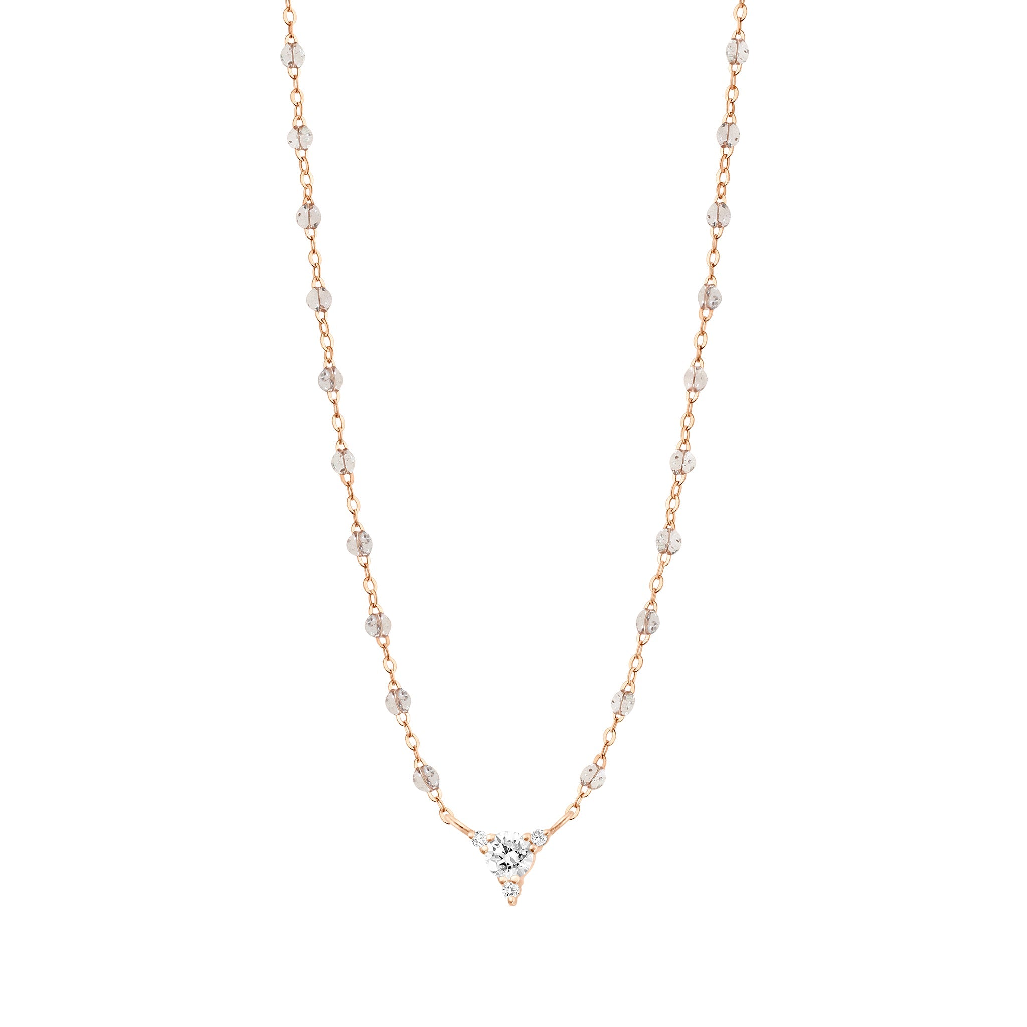 Gigi Clozeau - Kosmos Sparkle Necklace, Rose Gold, 16.5"