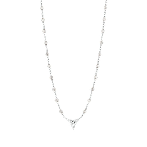 Gigi Clozeau - Kosmos Sparkle Necklace, White Gold, 16.5