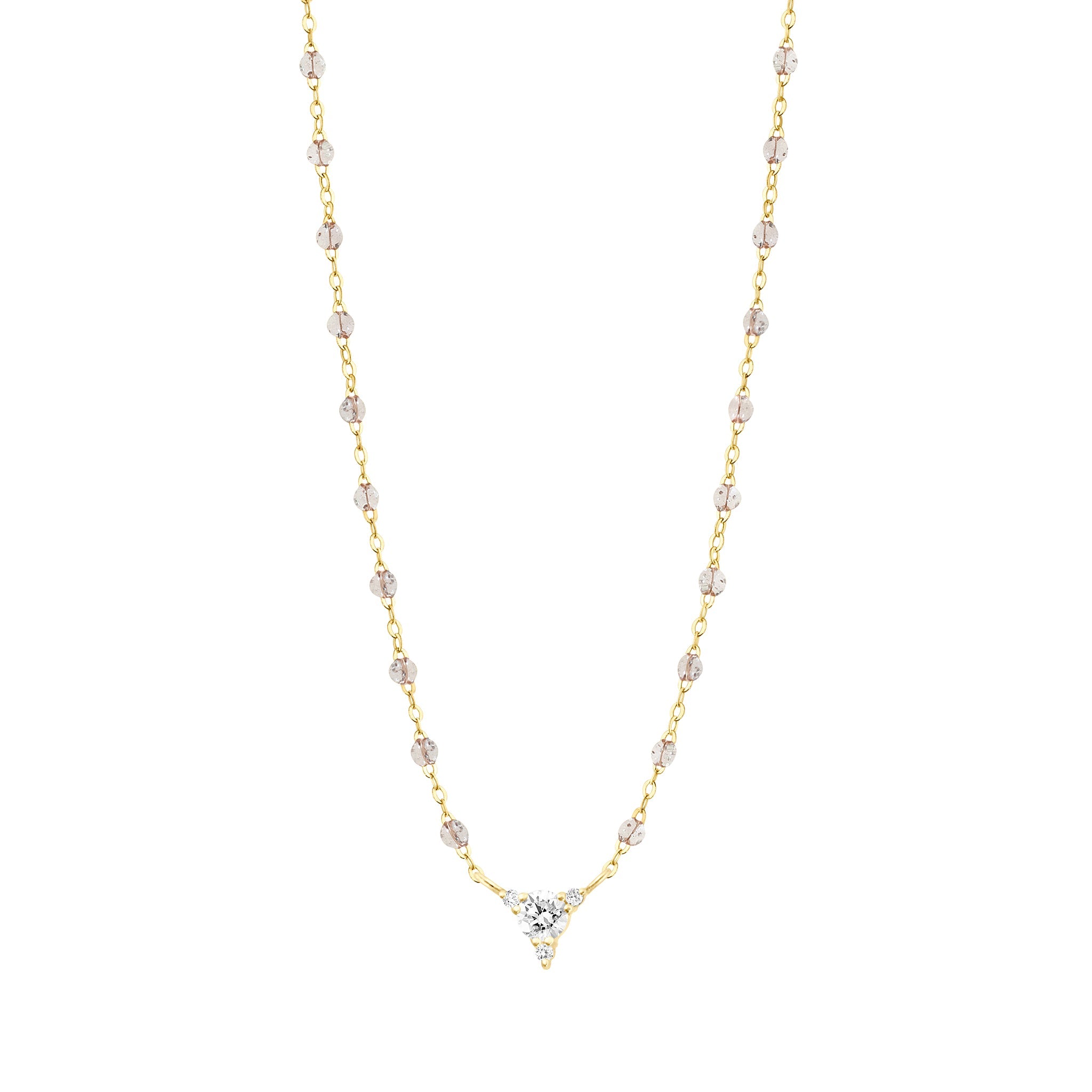 Gigi Clozeau - Kosmos Sparkle Necklace, Yellow Gold, 16.5"