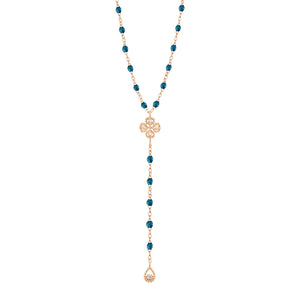 Gigi Clozeau - Lucky Classic Gigi Jungle diamond rosary, Rose Gold, 17.7"