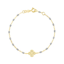 Gigi Clozeau - Lucky Clover Classic Gigi Silver diamond Bracelet, Yellow Gold, 6.7"