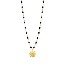 Gigi Clozeau - Lucky Sun Black Diamond Necklace, Yellow Gold, 16.5"