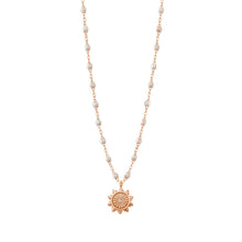 Gigi Clozeau - Lucky Sun Opal Diamond Necklace, Rose Gold, 16.5"