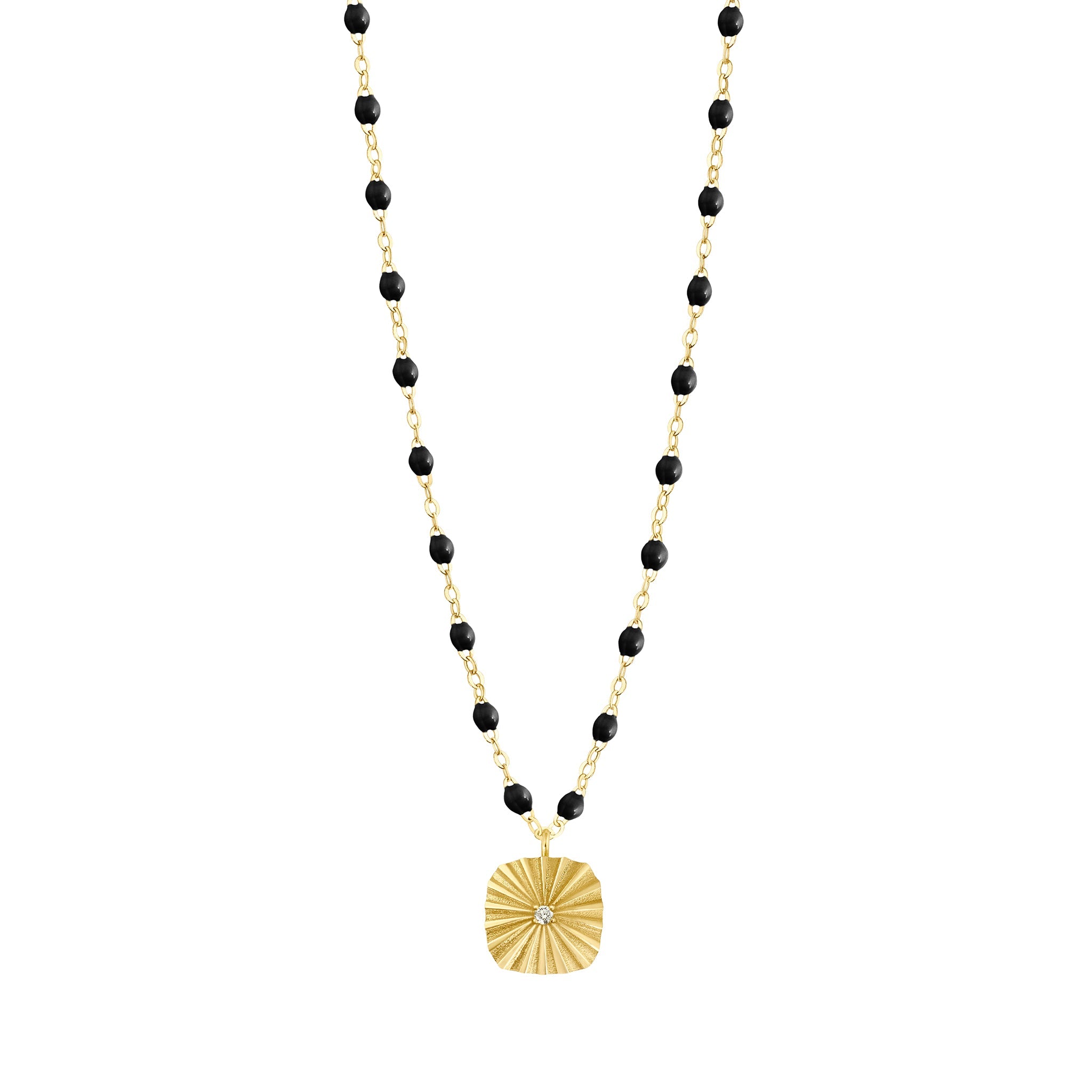 Gigi Clozeau - Miss Lumière Black Diamond Necklace, Yellow Gold, 16.5"