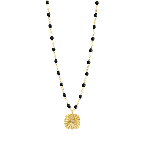 Gigi Clozeau - Miss Lumière Black Diamond Necklace, Yellow Gold, 16.5